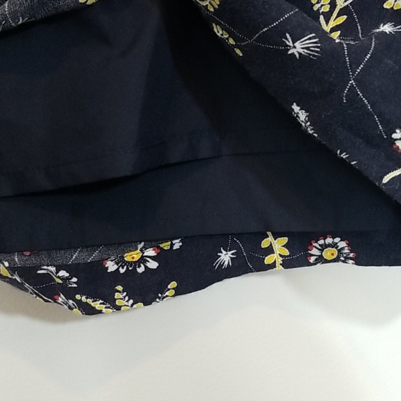 LOFT Floral Print Sleeveless Tie Front Blue Romper - Picture 8 of 14